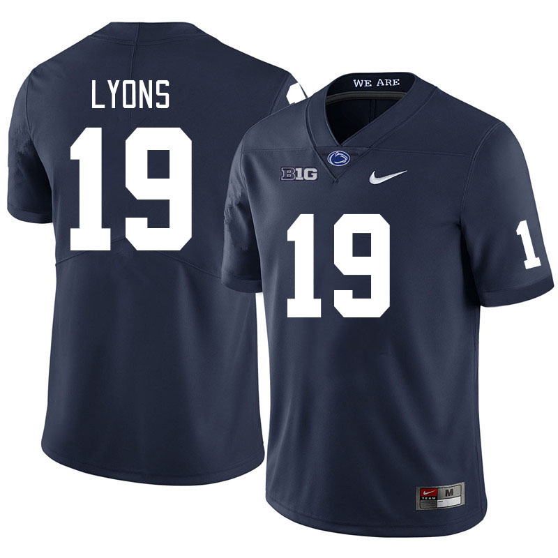 Men #19 Jameial Lyons Penn State Nittany Lions College Football Jerseys Stitched Sale-Navy